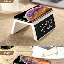 AL700 감성가득 LED 고속 무선 충전 알람시계 흰색, AL700 흰색