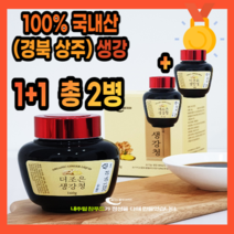 생강청 기관지 호흡기 환절기 비염 기침 천식 가래 목 만성 염증 에좋은 차 음식 목이칼칼할때 160g, 1+1 총 2병