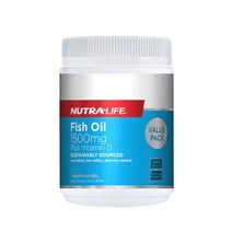 뉴트라라이프 피쉬오일 1500mg + 비타민D 300캡슐, 1개, 300정