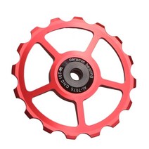 자전거 기어 변속기 부품 10T 11T 12T 13T 14T 15T 16T 17T MTB 도로 자전거 뒷 변속기 풀리 롤러 세라믹 베어링 가이드 Shimano Sram 용 자키 휠, 03 Red