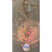 여름모빌 썬캐쳐 윈도우용 크리스탈 |Aura Crystal | 레인보우 | 프리즘 레인보우 카페개업선물