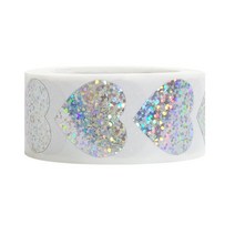 반짝이 홀로그램 선물 포장 봉인 하트 스티커 유아용 어린이집선물 다꾸용 답례품스티커 유치원 신학기