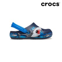 [크록스(CROCS)] [크록스] 키즈 펀랩 샤크 라이트 클로그 207070-410