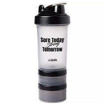 GYM 셰이커 병 믹서 물병 하이드로용 단백질 컵 알약 케이스 포함 누출 방지 473.2ml(16온스)