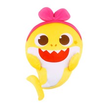 [돌앤돌스] 핑크퐁 아기상어 라인쿠션_아기상어(리본)-캐릭터쿠션 낮잠베개 등쿠션 소파쿠션 봉제인형 인형선물 인테리어소품