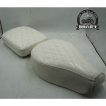슈퍼커브2인시트 슈퍼커브1.5시트 슈퍼커브리어시트 슈퍼커브텐덤시트 슈퍼커브탠덤시트, 뒷좌석 쿠션, 화이트 싱글 라인 다이아몬드 시트 쿠션