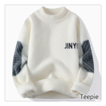 티피/Teepie 반폴라 남성 도톰 기모 반폴라 니트 레깅스 풀오버 니트