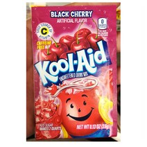 Kool-Aid Black Cherry unsweetened drink mix 쿨에이드 블랙 체리 달지않은 드링크믹스 0.13oz(3.6g) 4팩