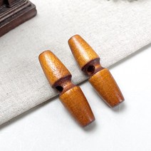 핀쿠션 NEW) 5cm 우드 떡볶이단추 코트단추-1구 (1개), 카멜