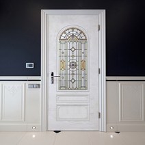 [바보사랑] 현관문시트 HWS-28403 빈티지 스테인글라스패턴, 상세 설명 참조