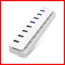 [ipTIME]UH308/8포트/USB허브/USB3.0/4+4포트/확장/추가/5Gbps/충전/전원/무전원/개별버튼/상태표시/LED등