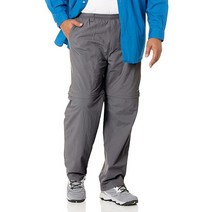 Columbia 컬럼비아 남성용 스탠다드 백케스트 컨버터블 팬츠 퀵 드라이 쿨 그레이 스몰 x 81L, XX-Large x 32, City Grey