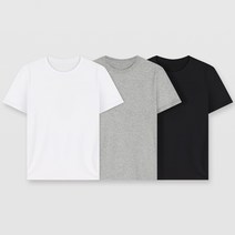 유니패밀리 남성 순면 베이직 라운드 반팔티 3p 세트
