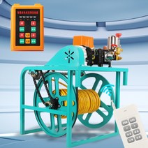 자동 권취기 농약 동력 호스 릴 살포기 분무기 권치기, 72V + 리모컨 + 50m