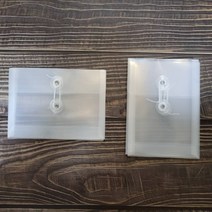 A6 투명 심플 단추봉투 포장 포토박스 사진보관 플라스틱 서류함, A) 가로1P