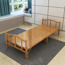 대나무 평상 접이식 야외 베란다 옥상 테이블 이동식 대청마루 대나무침대, 넓이80x197길이cm B타임