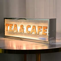 주문제작 갈바 돌출 철제 간판 프레임 양면 아크릴, 40x15x8cm개, 단면 조명 (표지판메세지 문의바람)