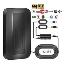 스마트 TV2023용 TV 안테나 업그레이드 실내/외 신호 부스터 증폭 디지털 HD 580마일 TV의 4K 1080P 채널 VHF UHF32.8ft 동축 HDTV 케이블 지원, 580Miles+