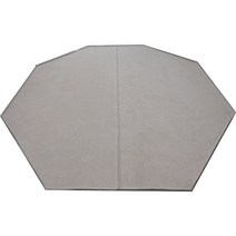 카즈미비바돔 코베아몬타나쉘터2 슈퍼플렉스돔 전용카페트 8각형 원형 지퍼연결형 340cm, 원형 340, 멜란지룩그레이(지퍼연결형)