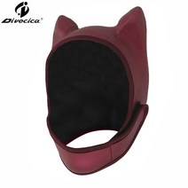 DIVECICA 고양이 귀 캣 다이빙 수모 프리다이빙 모자 잠수 후드 네오프렌 서핑, 레드