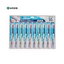 유한양행 덴탈케어 이코노칫솔 10입 - 2단미세모 유한양행 칫솔의 대중화