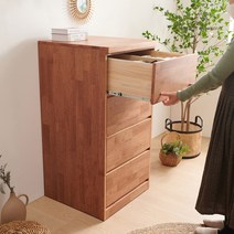 홈인홈 원목 무빙칸칸이 서랍장 600 4단_G11, 내추럴