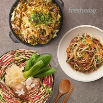 [프레시지] 홈자카야SET(밀푀유나베+차돌박이숙주볶음+소고기야끼소바)(냉장), 1세트