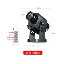 야외 방수 LED 이미지 기호 회전 원격 프로젝션 램프 사용자 지정 광고 로고 프로젝터 빛, 35w 실내 리모콘