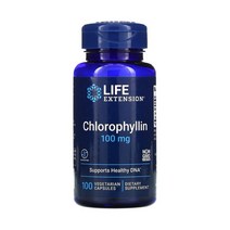 라이프익스텐션 엽록소 클로로필린 100mg 100 베지 캡슐, 100개, 1개