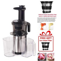 200 w 40 rpm 스테인레스 스틸 느린 auger juicer 과일 및 야채 주스 추출기 컴팩트 콜드 프레스 기계, With 3 Strainers, AU, 220-240V 50 60Hz