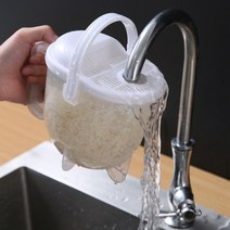 반자동 쌀 잡곡 캠핑용 세척통