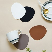 cocooning 러블리 곰돌이 내츄럴 스톤 실리콘 코스터, 스톤1개, 차콜블랙