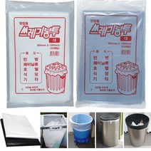 평판쓰레기봉투80L (80*100) 흰색 50장