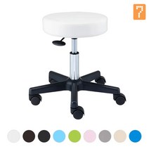 세븐뷰티 높낮이조절 스툴 OR 바퀴 보조 원형회전 스툴의자 미용 카운터 의자, 블루