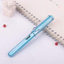 만년필입문 저가 만년필 2021 새로운 도착 크리 에이 티브 중공 클립 플라스틱 만년필 학생 자세 교정 0.38mm 0.5mm 잉크 펜 편지지 만년필, 1-F, 하늘색