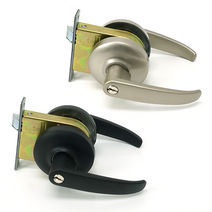 현관문손잡이 두꺼운 방화문 전용 45~70mm 철문 손잡이 편심 겸용, 문두께 45~60mm, 1. 그레이