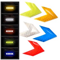 데일리쇼핑 자동차 초고휘도 반사 테이프 낱개 스티커 리플렉터 반사지 화살표 오토바이, 화살표반사스티커(옐로우1P), 1개