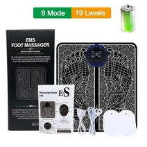 반사 요법 전기 Ems 발 마사지 매트 혈액 순환 스파 다리 통증 완화 패드 바디 등 지압 근육 자극, 02 Pads Box