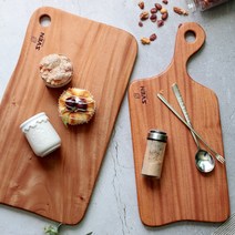 천연 캠핑 치즈 플래터 플레이팅 코스트코 극한직업 마호가니 식당 통 원목 나무 도마 보드, 핸들형