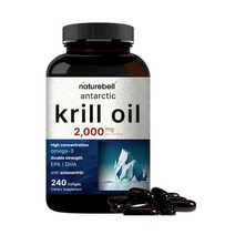 남극 크릴오일 2000mg 소프트겔 240개 오메가3의 3배 원 EPA DHA 아스타잔틴