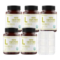 레몬밤 민들레 추출물 단델리온 60정 + 알약케이스 세트, 5개