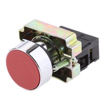 GHSHOP XB2-BA42 적색 순간 셀프 리셋 플러시 푸시 버튼 스위치 1 NC N/C 22mm, 55x40mm, 설명, 금속