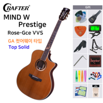 크래프터 MIND W PRESTIGE ROSE-Gce VVS 마인드 GA 컷어웨이 탑솔리드 EQ통기타