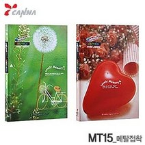 TBO134944메탈앨범 MT15 15매 접착식 앨범 액자 추억 사진 여행 포토 디카 카메라 선물 입학 졸업 가족 15, 레드