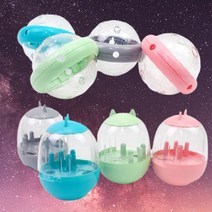 도매창고 애견 강아지 고양이 사료 UFO 장난감 훈련 노즈워크 오뚜기, 1개, 애견장난감-UFO-핑크
