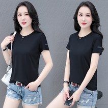 여성 루즈핏 캐주얼 냉장고 반팔 T