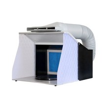 도색 스프레이부스 스프레이 페인팅 그라인딩 부스 프라모델 작업대 방지 먼지 분진, 스프레이 박스 테이블 배기 팬(3면 LED 스트립)