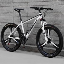 ( MTB 산악자전거 ) 24/26인치 27단 입문용 크로스컨트리 자전거, 24인치, 3포크 에디션 - 화이트블랙
