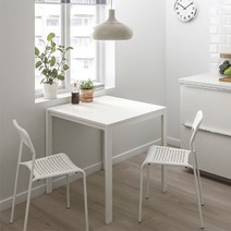 [당일출고] 이케아 MELLTORP-ADDE 2인용 테이블세트/식탁세트/책상, 테이블1개(화이트)+의자2개(블랙)
