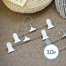 [천삼백케이] [보노하우스] 어반 베이직 논슬립 바지걸이 10P (화이트그레이), 화이트5P+그레이5P